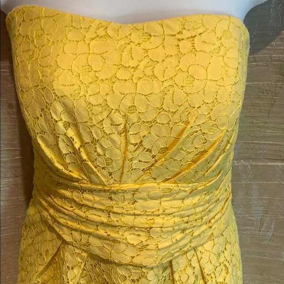 David’s Bridal Yellow Strapless Dress - Picture 2 of 7